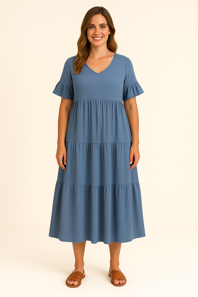 Audrey™ | V-neck Tummy Covering Dress