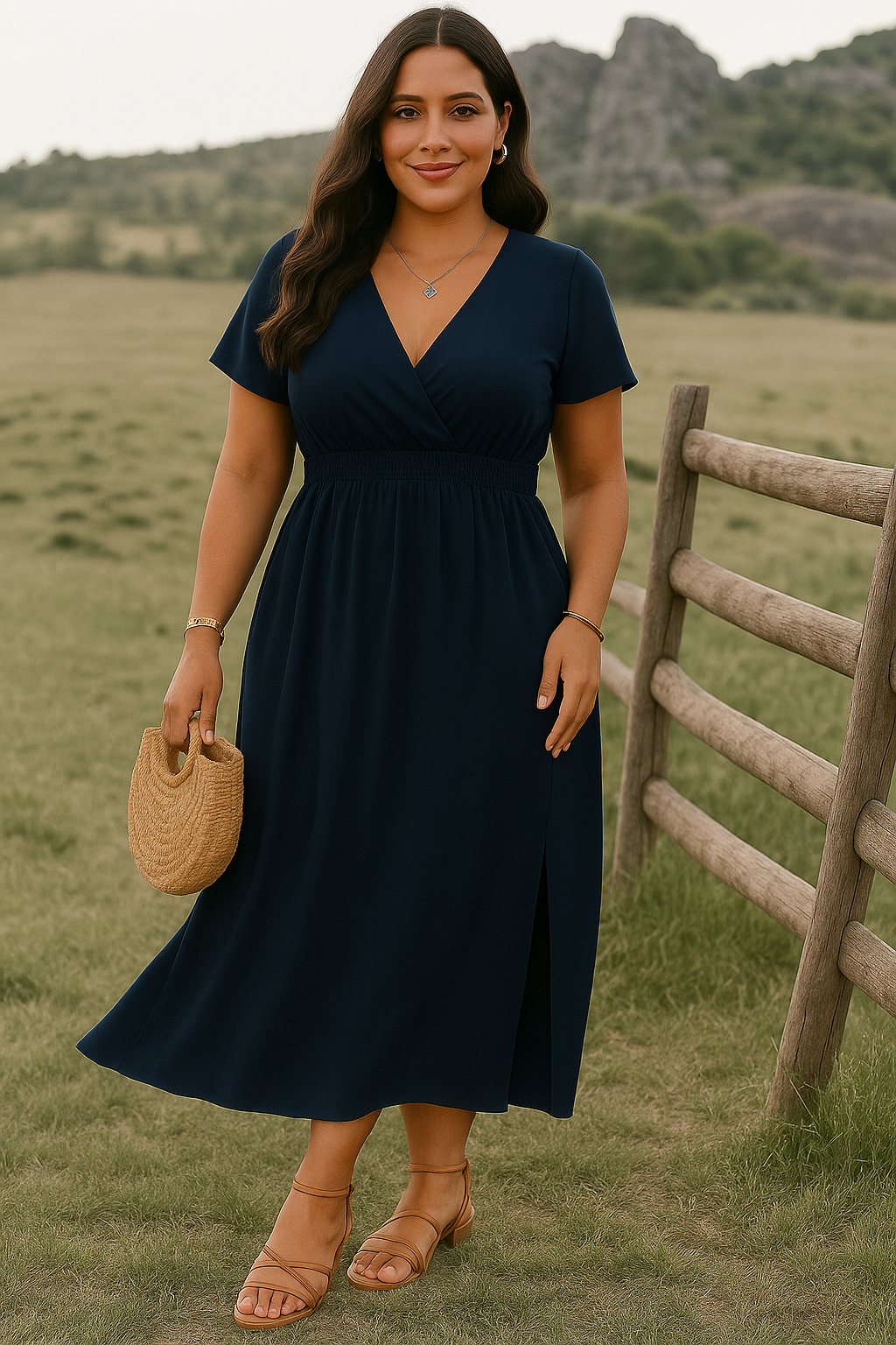 Aurora™ | V-Neck Tummy Covering Dress