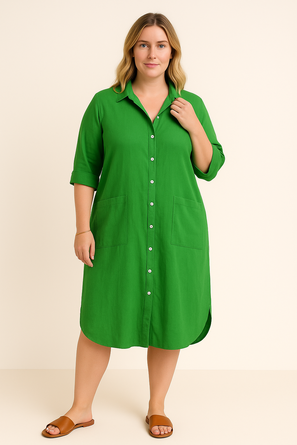 Charlotte™ | Cotton Tummy Covering Shirt Dress