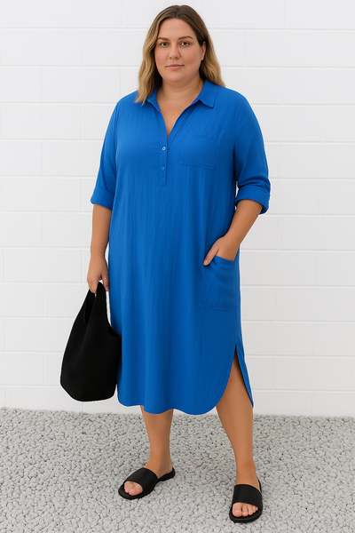 Hazel™ | Half-Button Tummy Covering Dress
