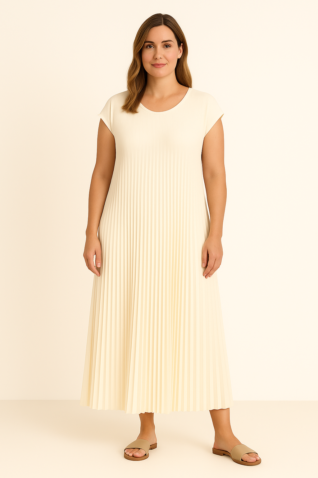 Scarlett™ | Pleated Tummy Covering Dress