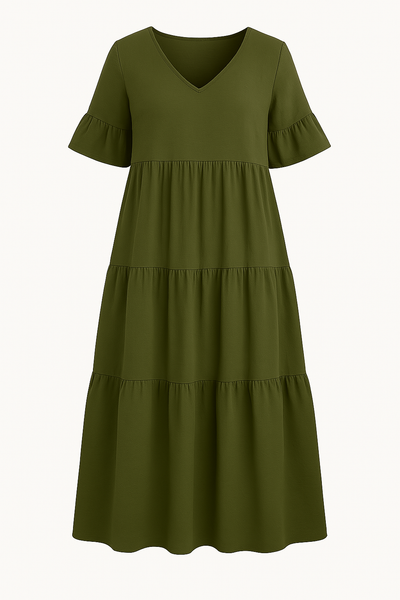 Audrey™ | V-neck Tummy Covering Dress