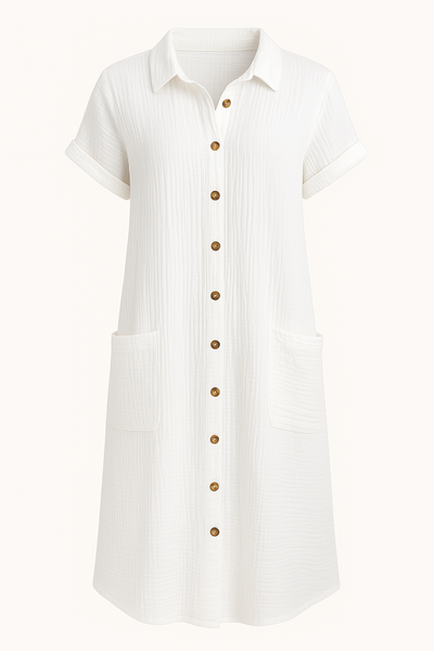 Barbara™ | Button Tummy Covering Dress