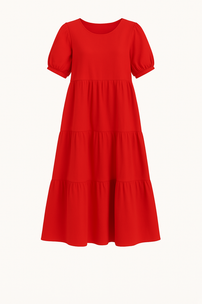 Luna™ | O Neck Tummy Covering Dress