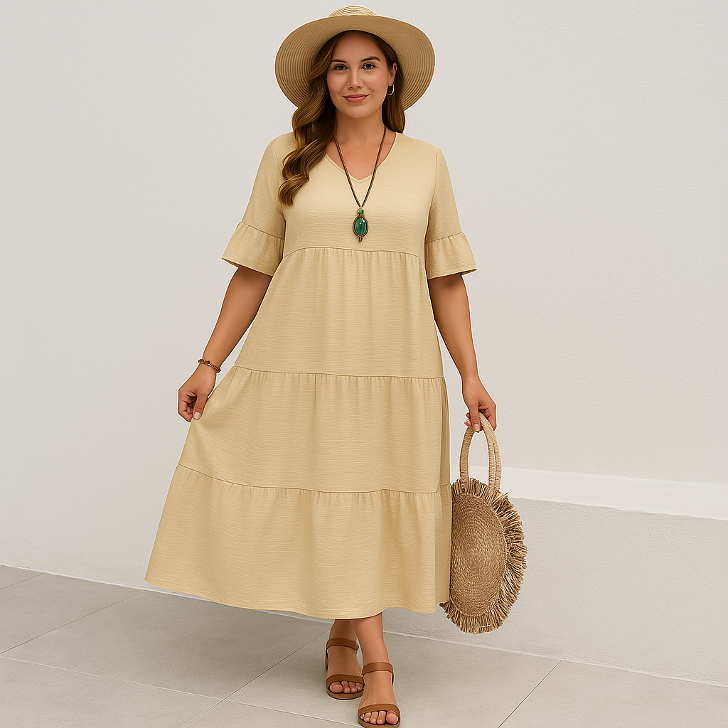 Audrey™ | V-neck Tummy Covering Dress