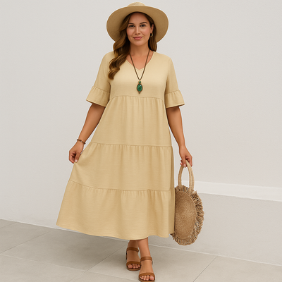 Audrey™ | V-neck Tummy Covering Dress