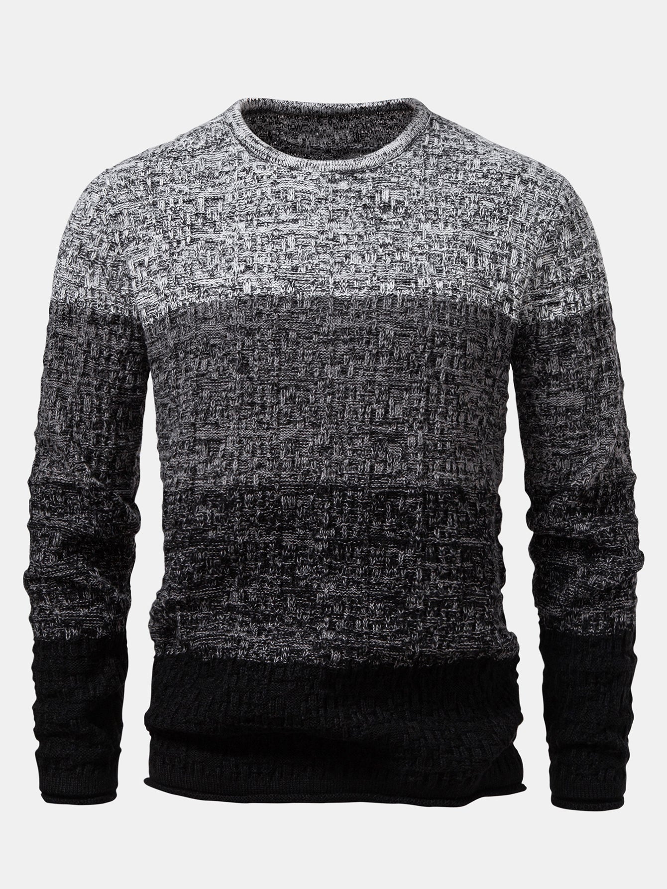 Contrast Crew Neck Knit Sweater
