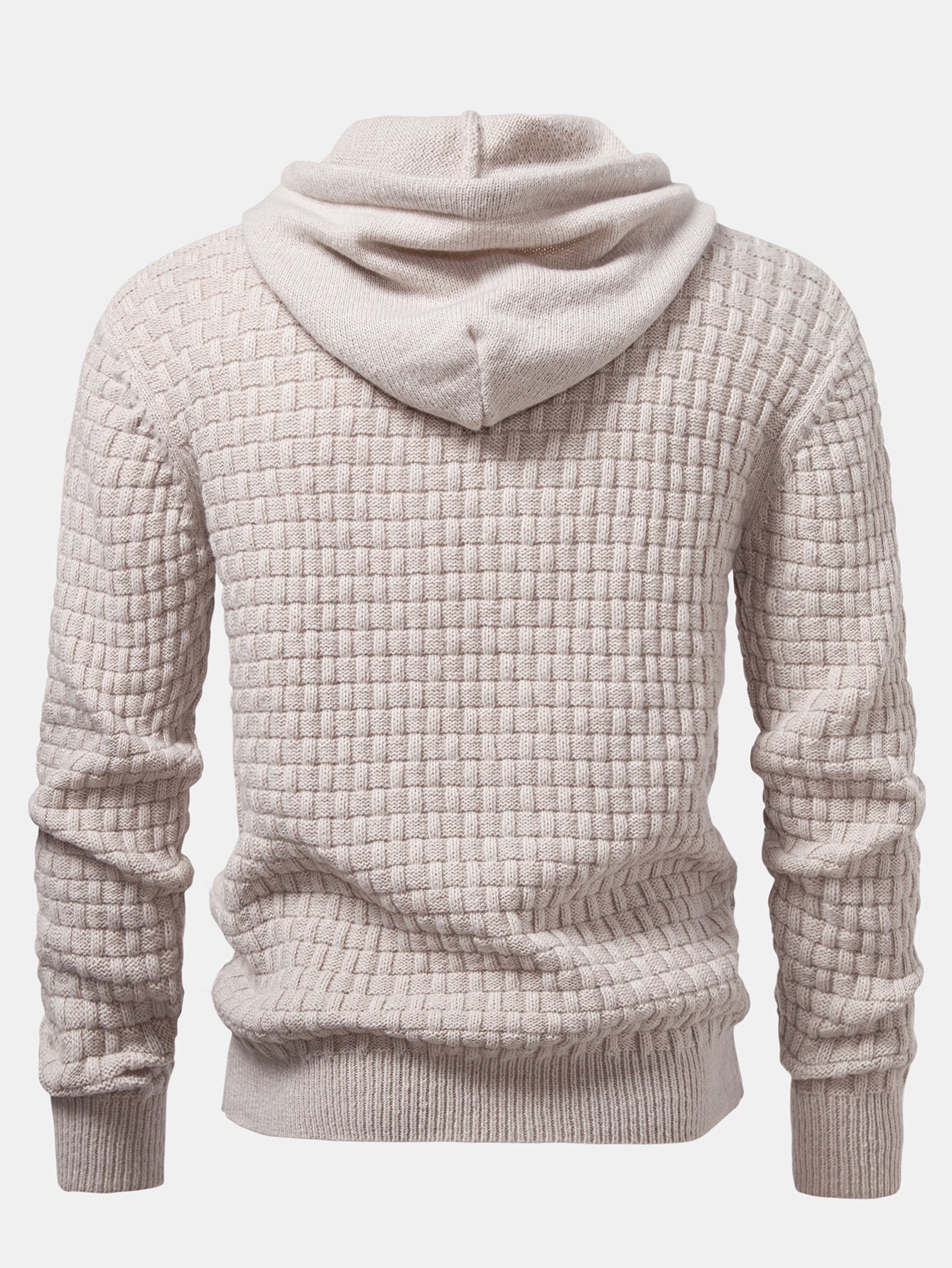 Textured Hooded Sweater