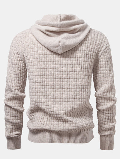 Textured Hooded Sweater