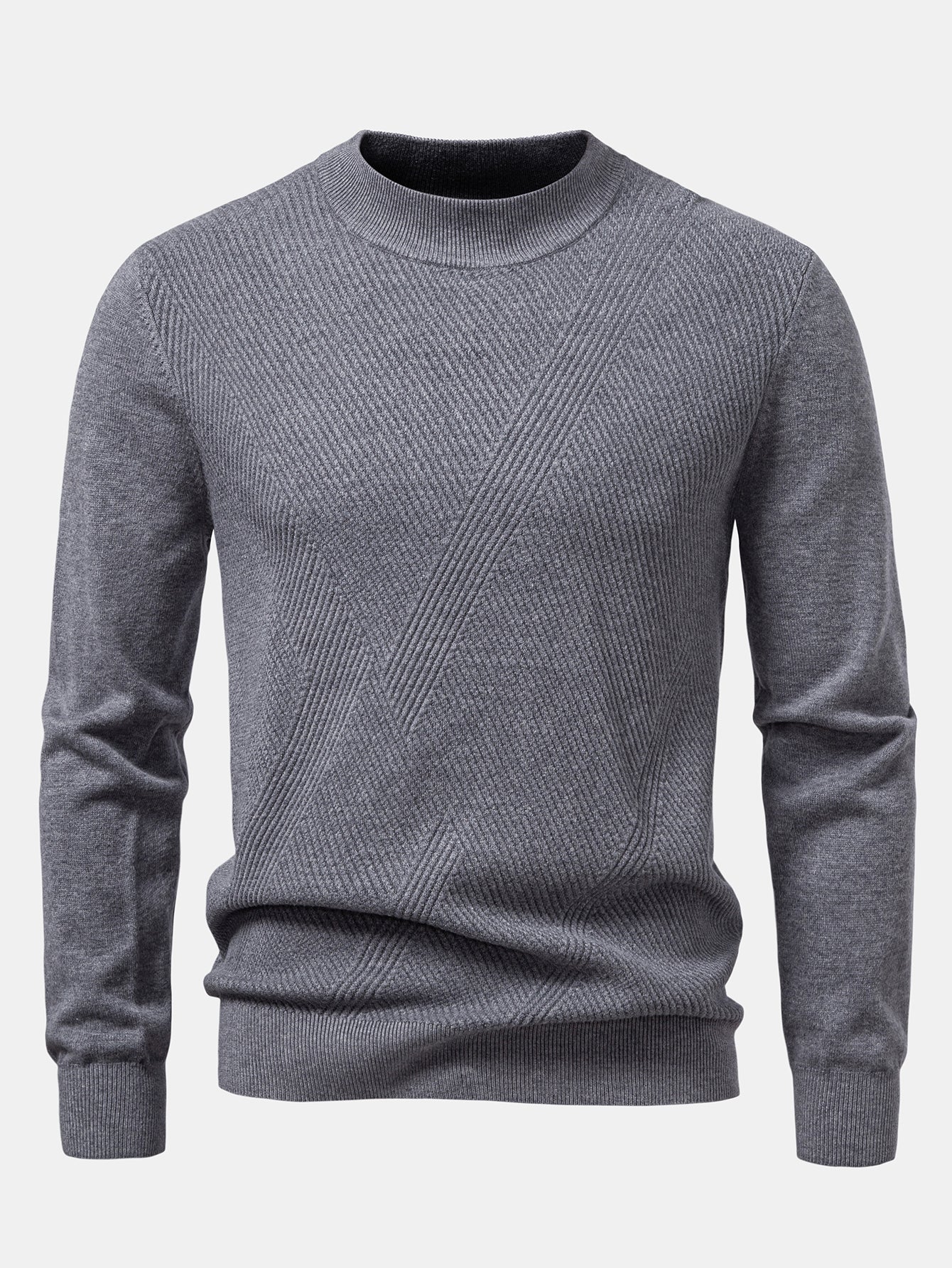 Stripe Mock Neck Sweater