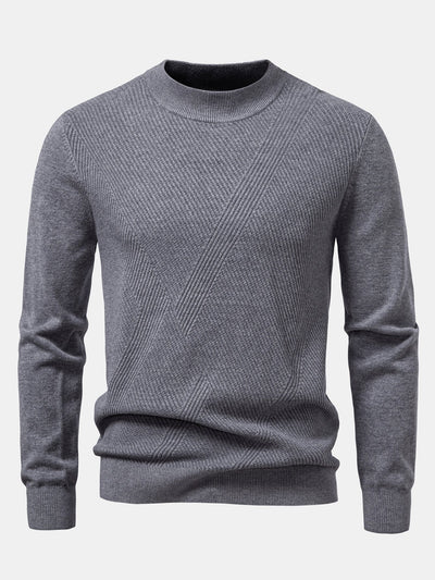 Stripe Mock Neck Sweater