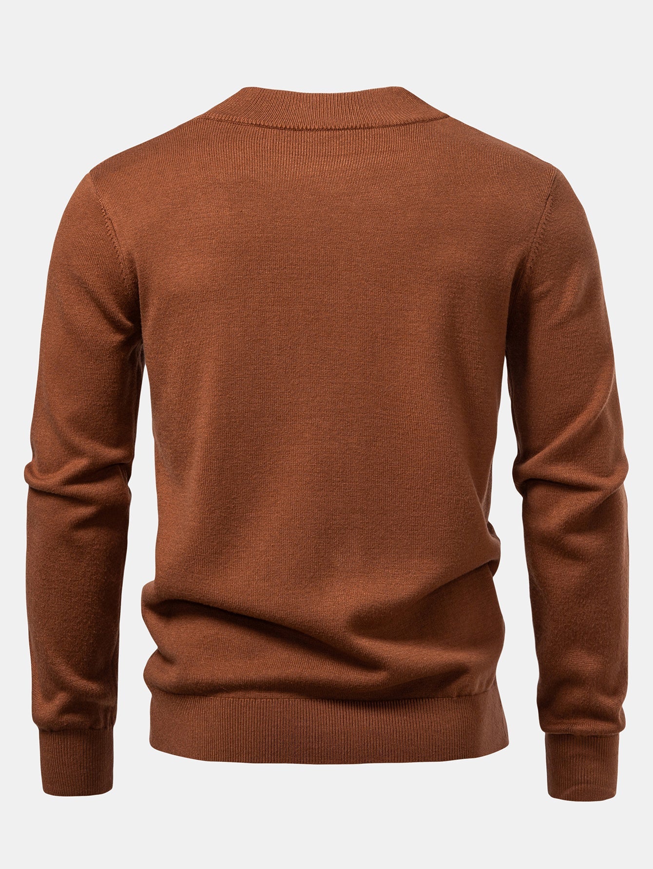 Geometric Jacquard Mock Neck Sweater