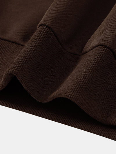 Relax Fit Contrast Corduroy Polo Collar Sweatshirt & Straight Leg Corduroy Pants