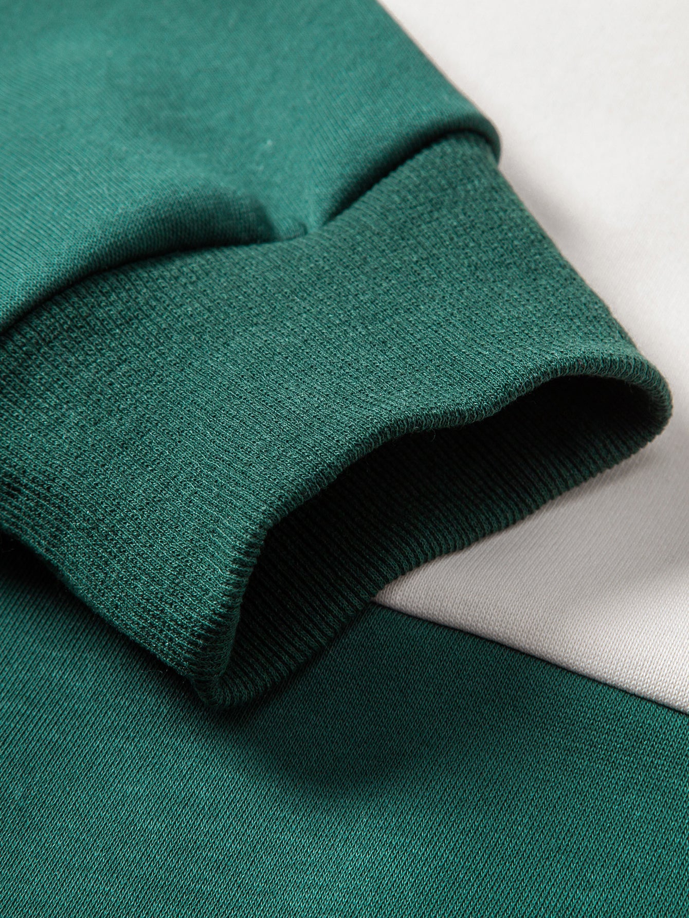 Relax Fit Los Angeles Print Color Block Polo Collar Sweatshirt