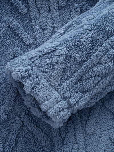 Contrast Geometric Jacquard Teddy Hooded Shirt