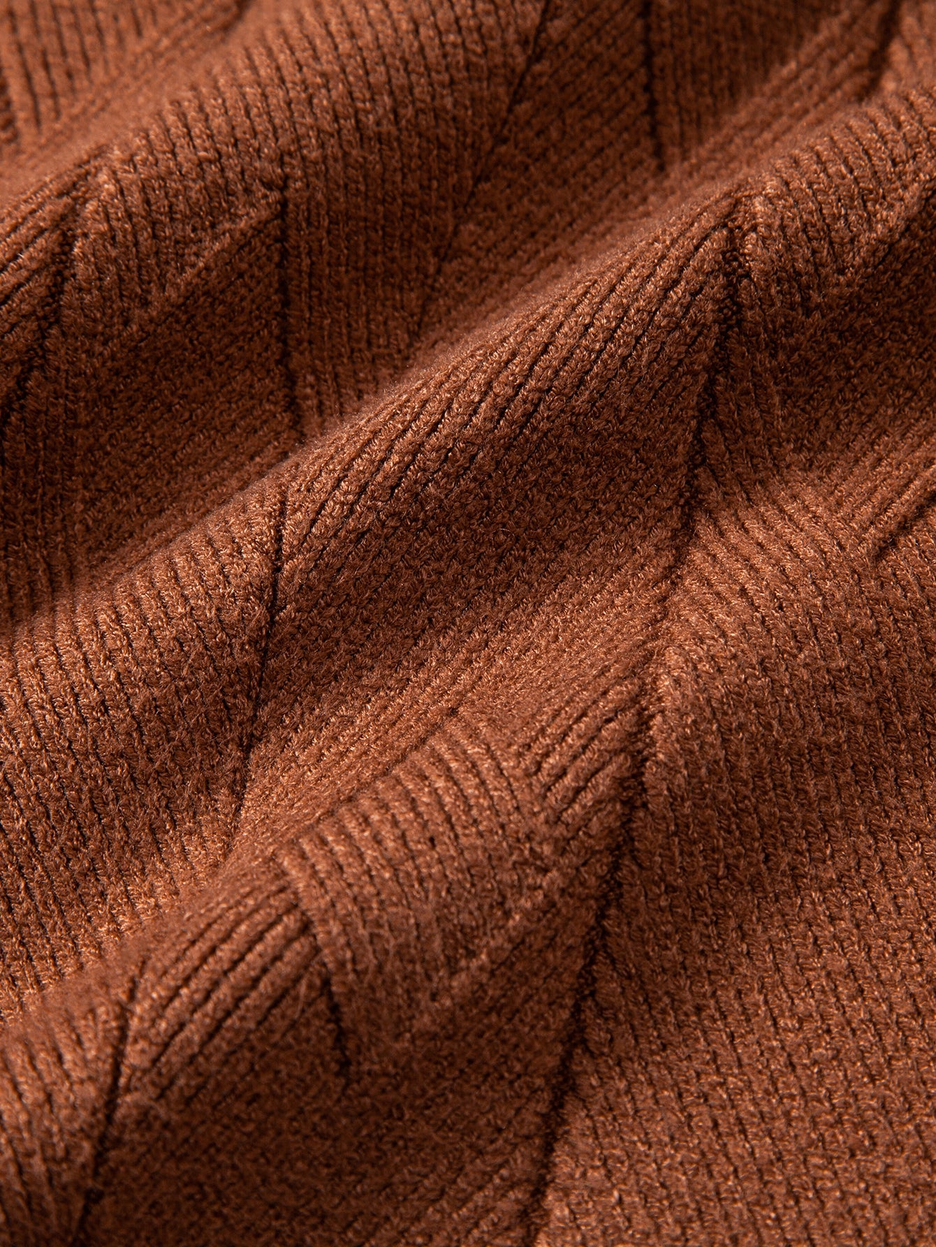 Geometric Jacquard Mock Neck Sweater