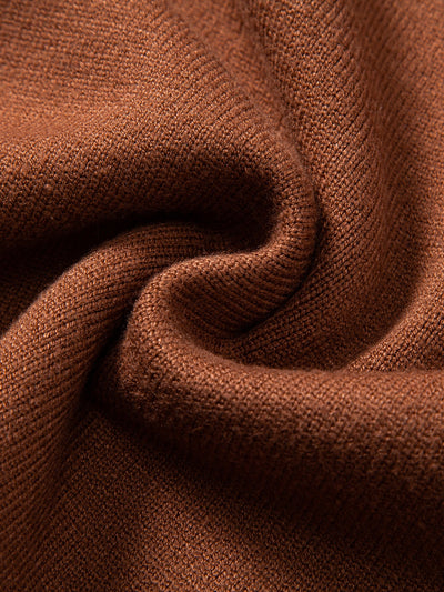 Geometric Jacquard Mock Neck Sweater