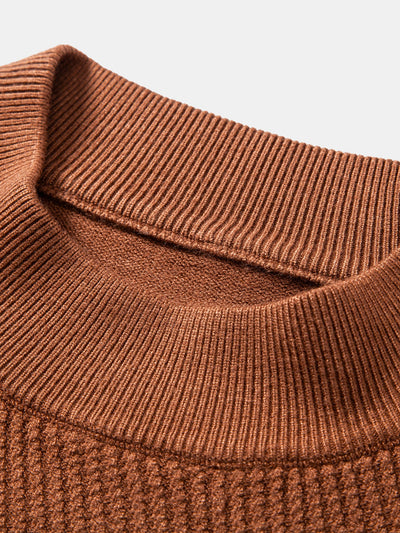 Stripe Mock Neck Sweater