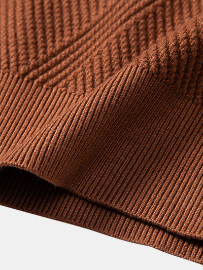 Stripe Mock Neck Sweater