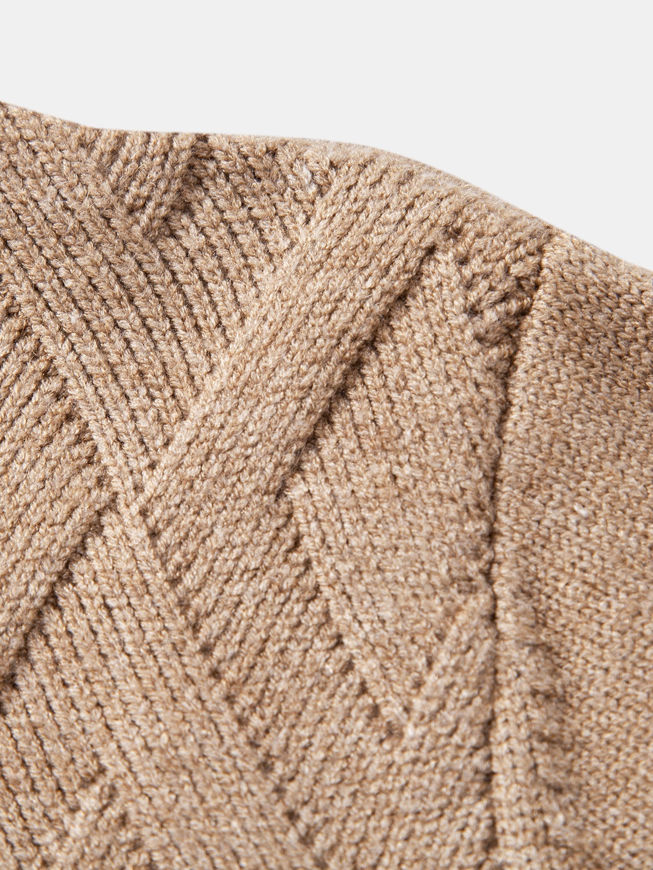 Heavyweight Geometric Jacquard Mock Neck Sweater