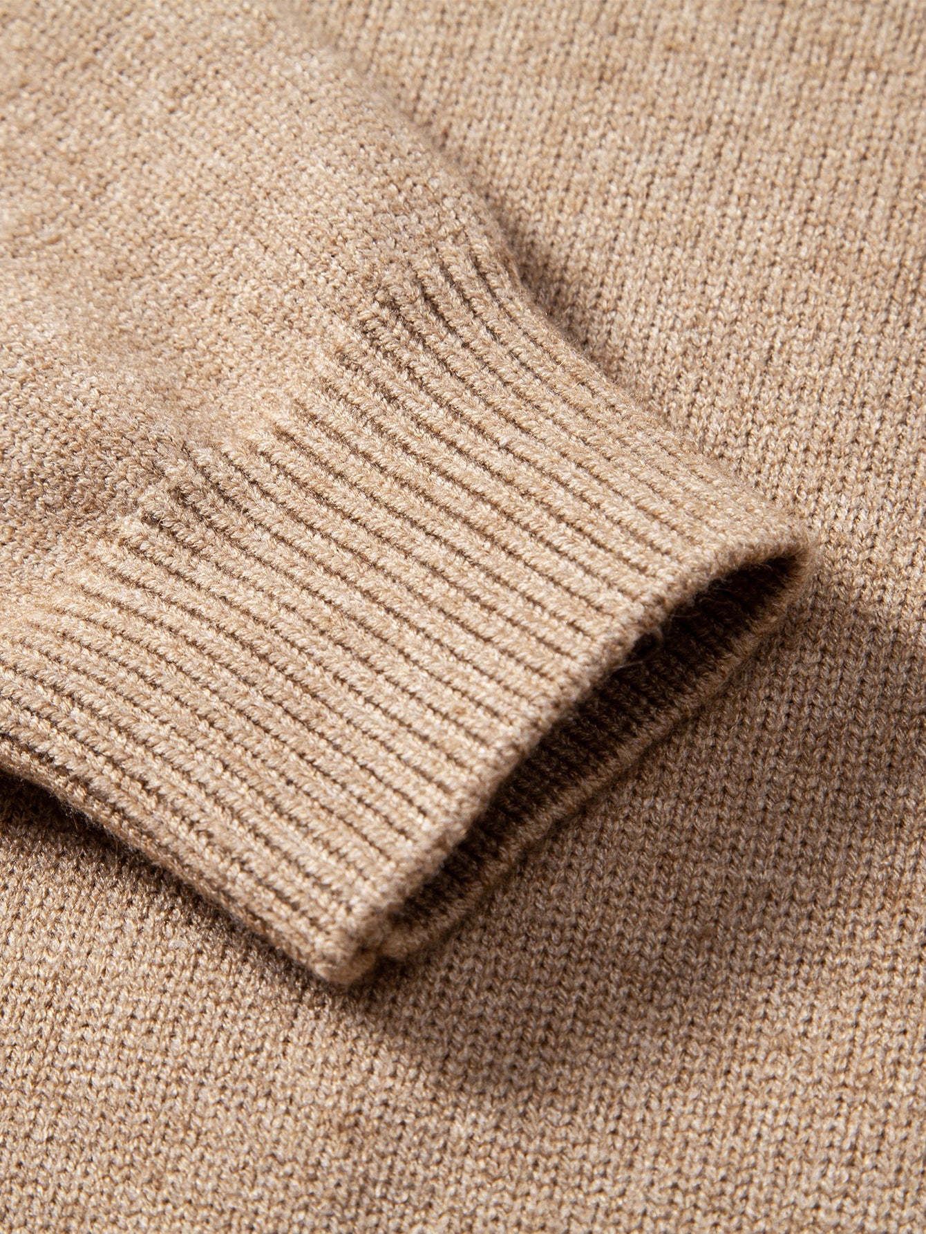 Heavyweight Geometric Jacquard Mock Neck Sweater