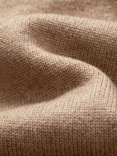 Heavyweight Geometric Jacquard Mock Neck Sweater