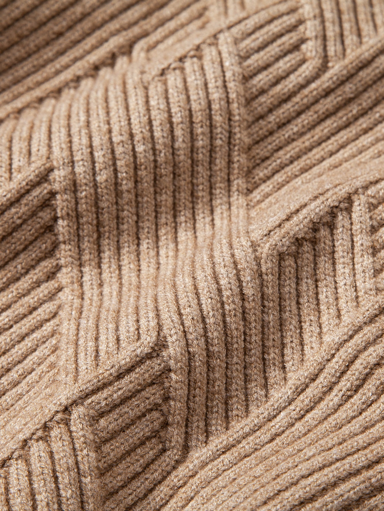 Heavyweight Stripe Mock Neck Knit Sweater