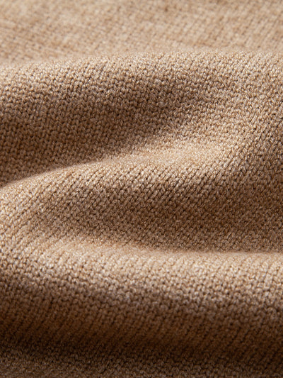 Heavyweight Stripe Mock Neck Knit Sweater