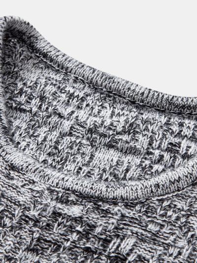 Contrast Crew Neck Knit Sweater