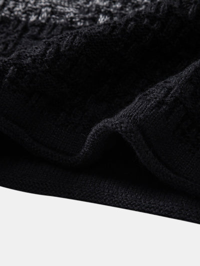 Contrast Crew Neck Knit Sweater