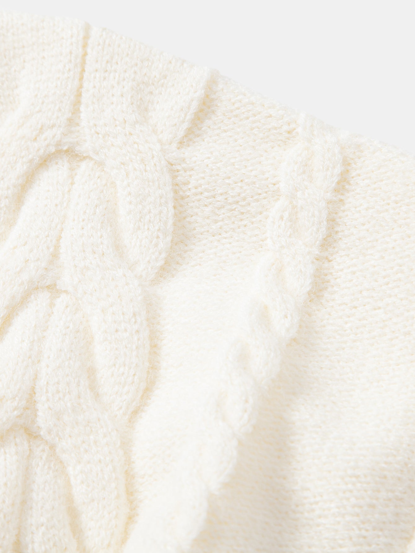 Heavyweight Twist Jacquard Crew Neck Sweater