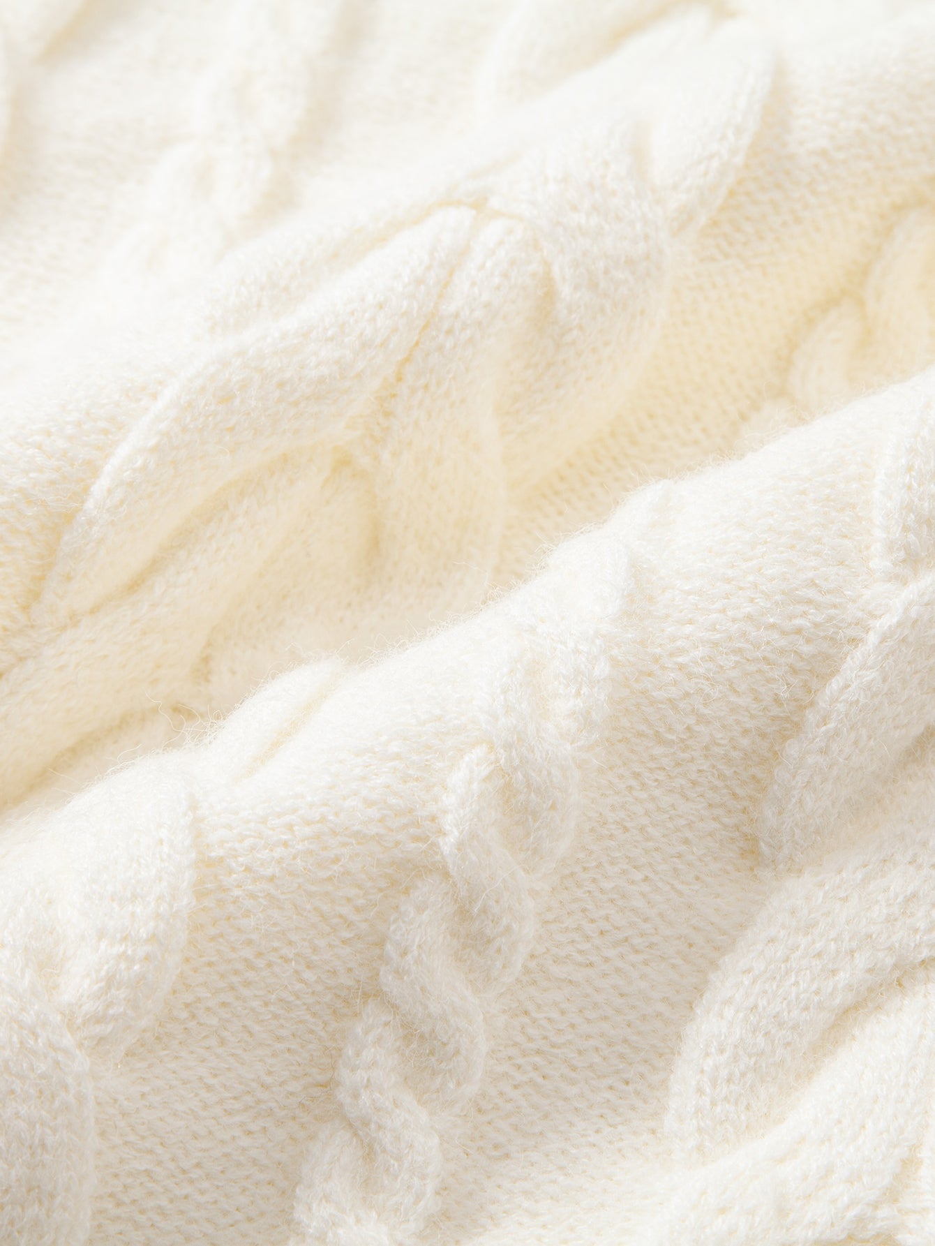 Heavyweight Twist Jacquard Crew Neck Sweater