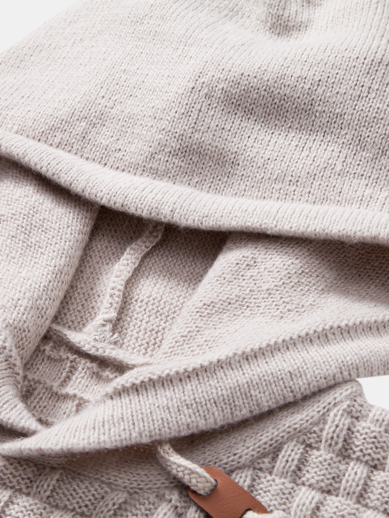 Textured Hooded Sweater