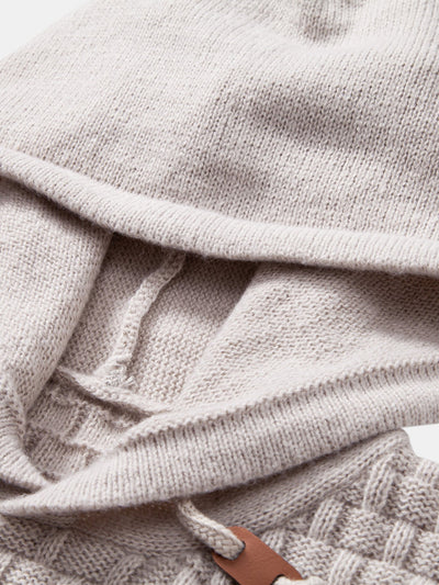 Textured Hooded Sweater