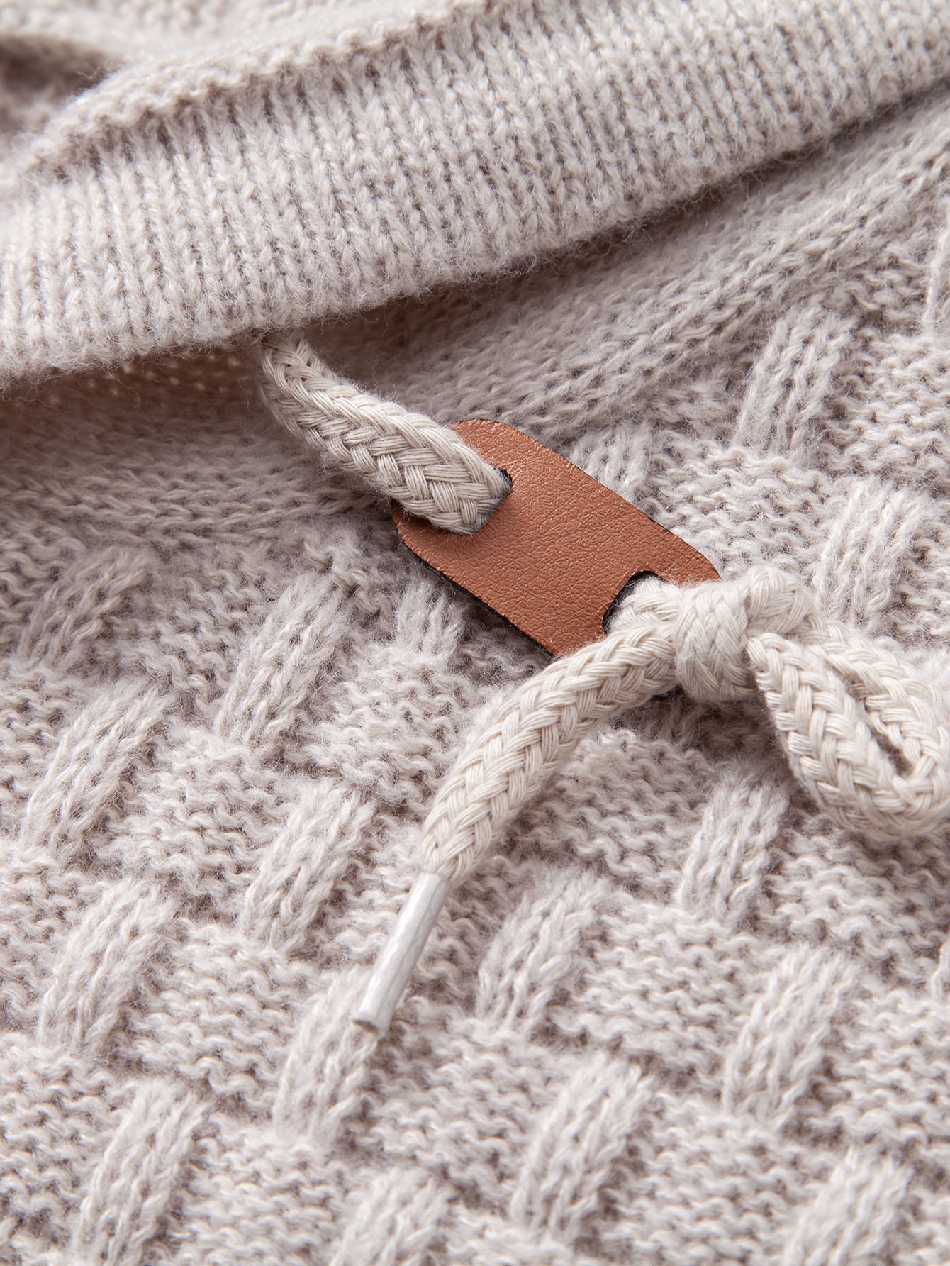 Textured Hooded Sweater