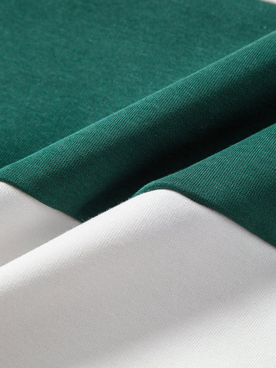 Relax Fit Los Angeles Print Color Block Polo Sweatshirt