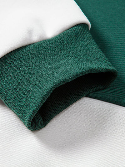 Relax Fit New York Print Color Block Polo Sweatshirt