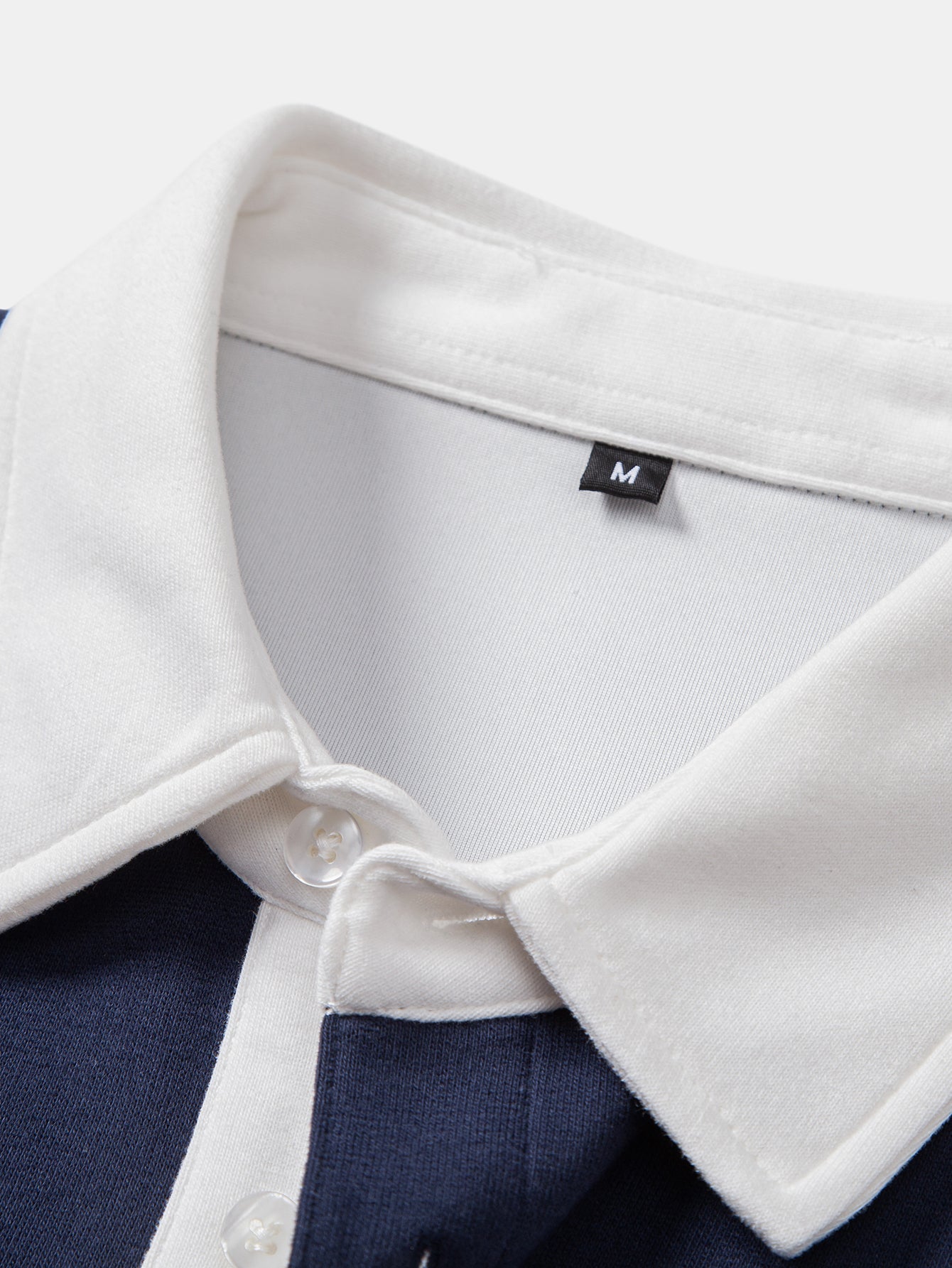 Contrast Polo Collar Sweatshirt