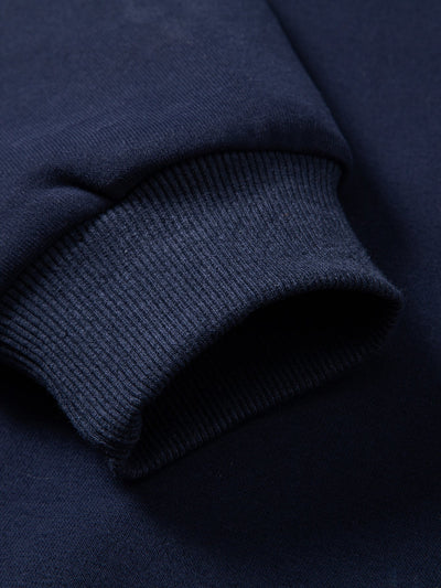 Contrast Polo Collar Sweatshirt