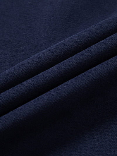 Contrast Polo Collar Sweatshirt