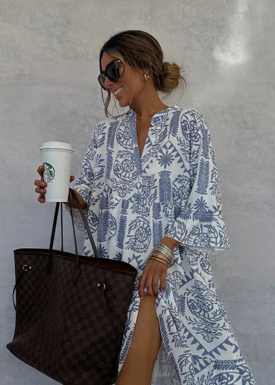 IDALINA FASHION PRINT DRESS