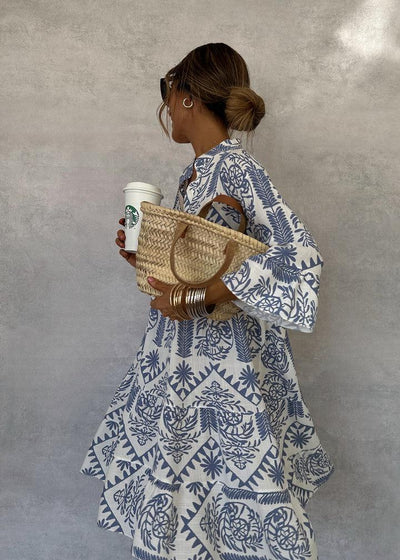 IDALINA FASHION PRINT DRESS