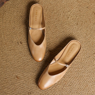 Merisa Genuine Leather Mules