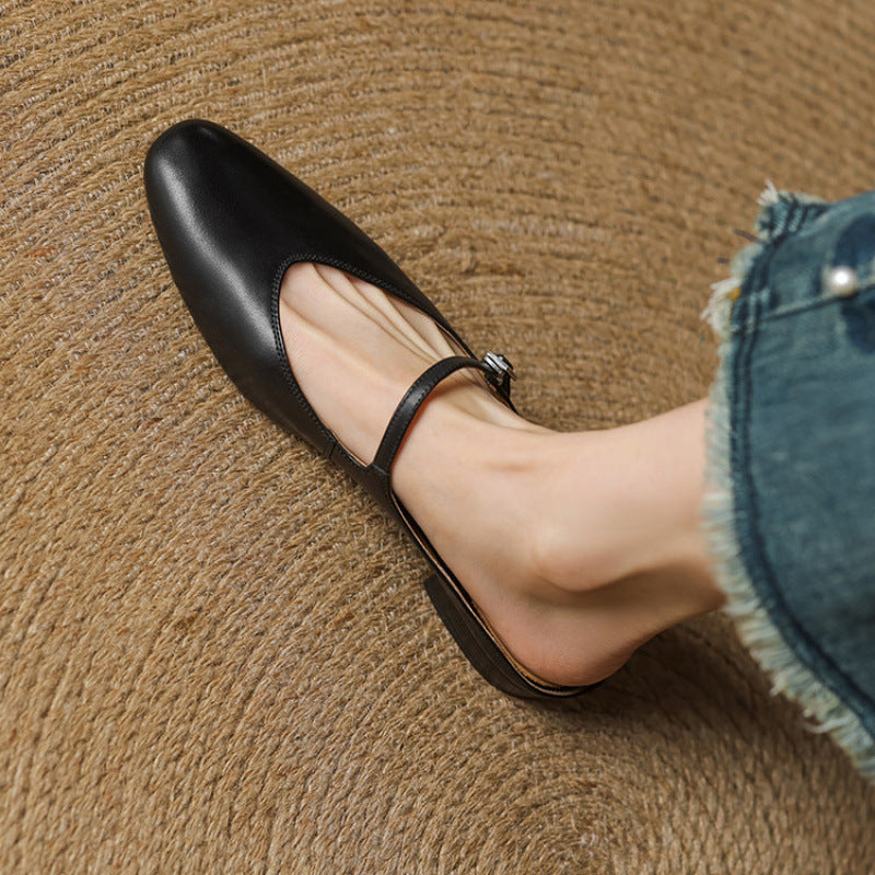 Merisa Genuine Leather Mules