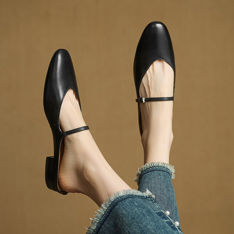 Merisa Genuine Leather Mules