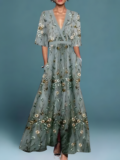 Laure | Elegant Floral Wrap Dress