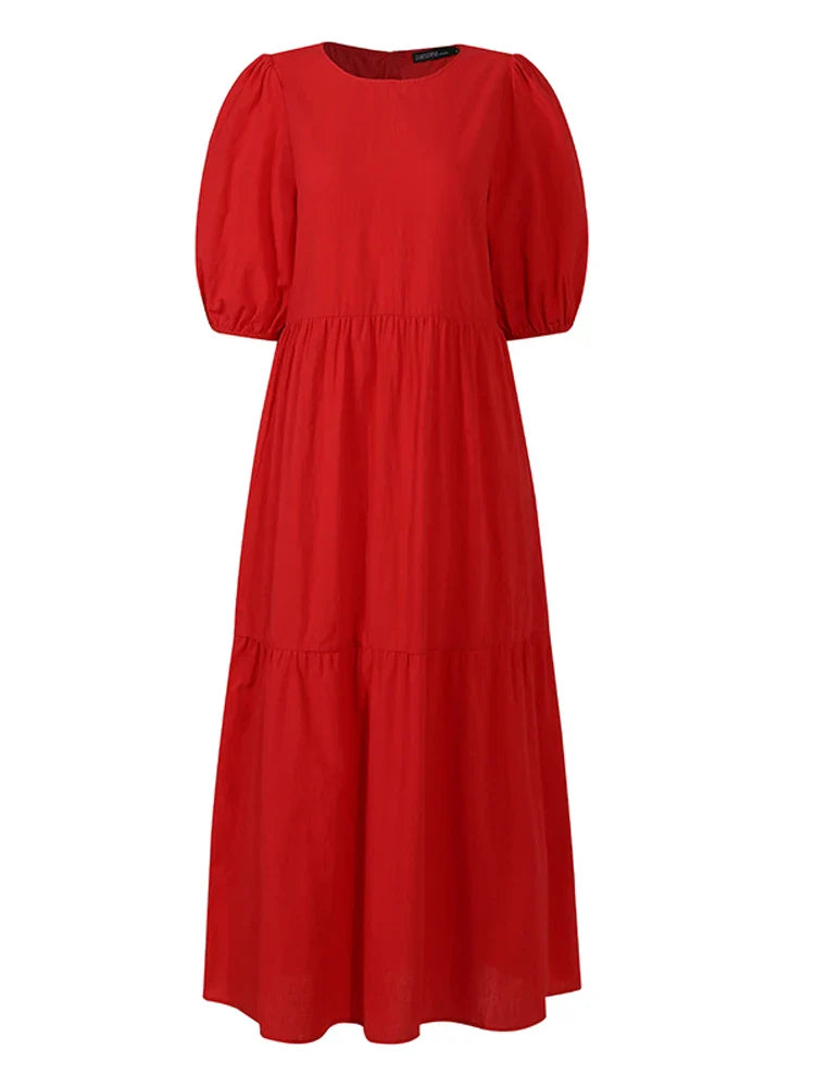 Luna™ | O Neck Tummy Covering Dress