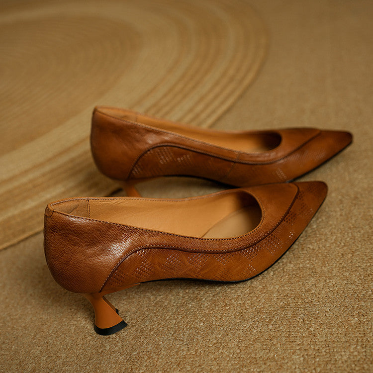Belle Genuine Leather Heels