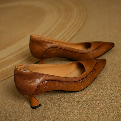 Belle Genuine Leather Heels