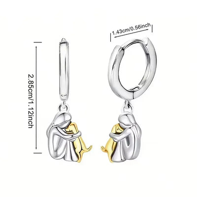 Elisa - Dog Icon Earrings (Round Closure)